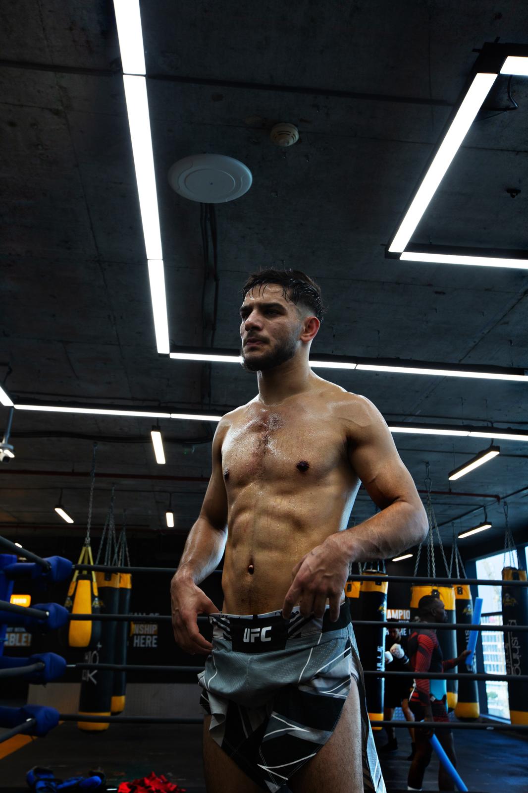 Argjent Shala training in the gym